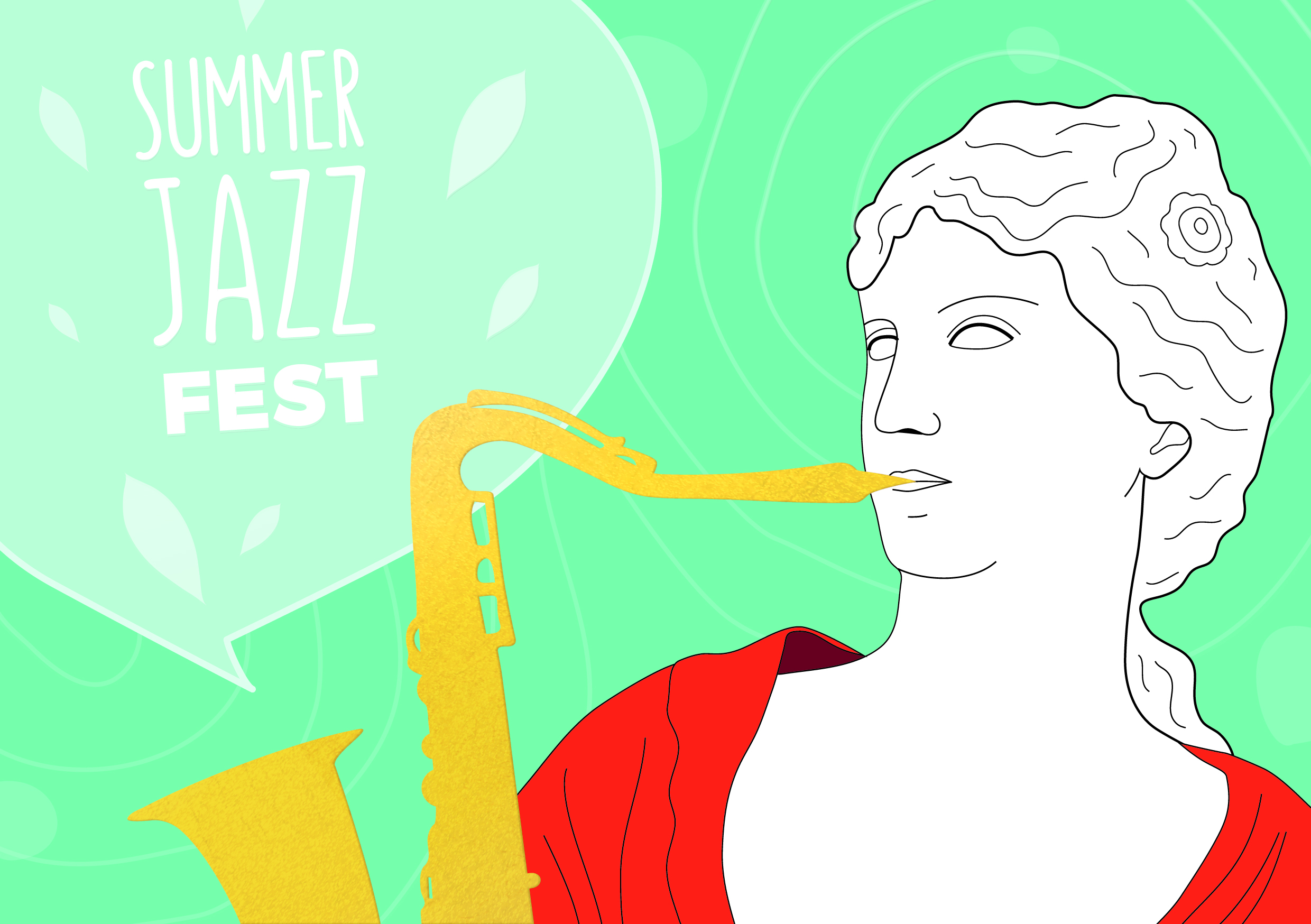 Открытка для фестиваля Summer Jazz Fest